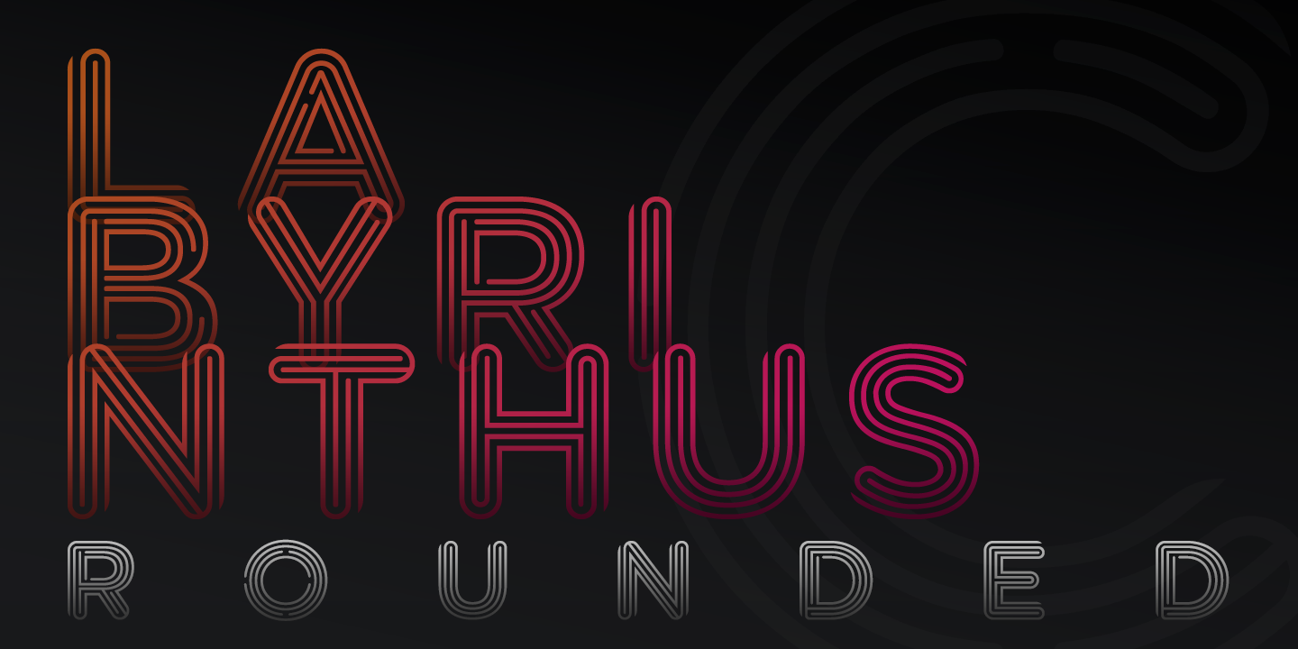 Schriftart Labyrinthus Rounded